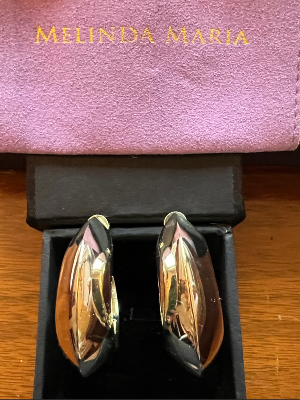 Melinda Maria Gold Chunky Hoop Earrings